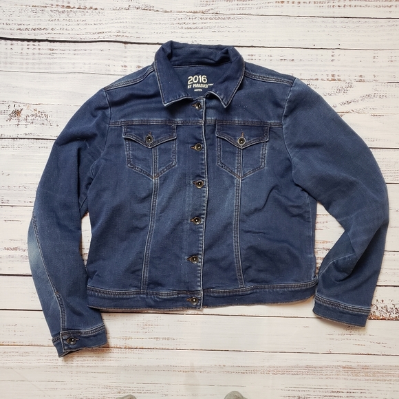 Parasuco cropped stretch jean jacket Size Large - Picture 1 of 9